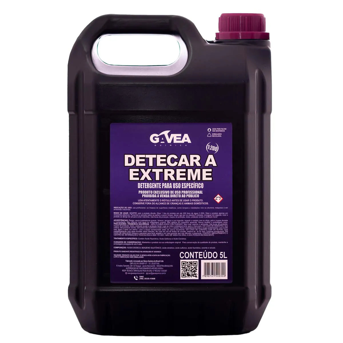 Desincrustante Ácido GAVEA DETECAR EXTREME - 5 Litros