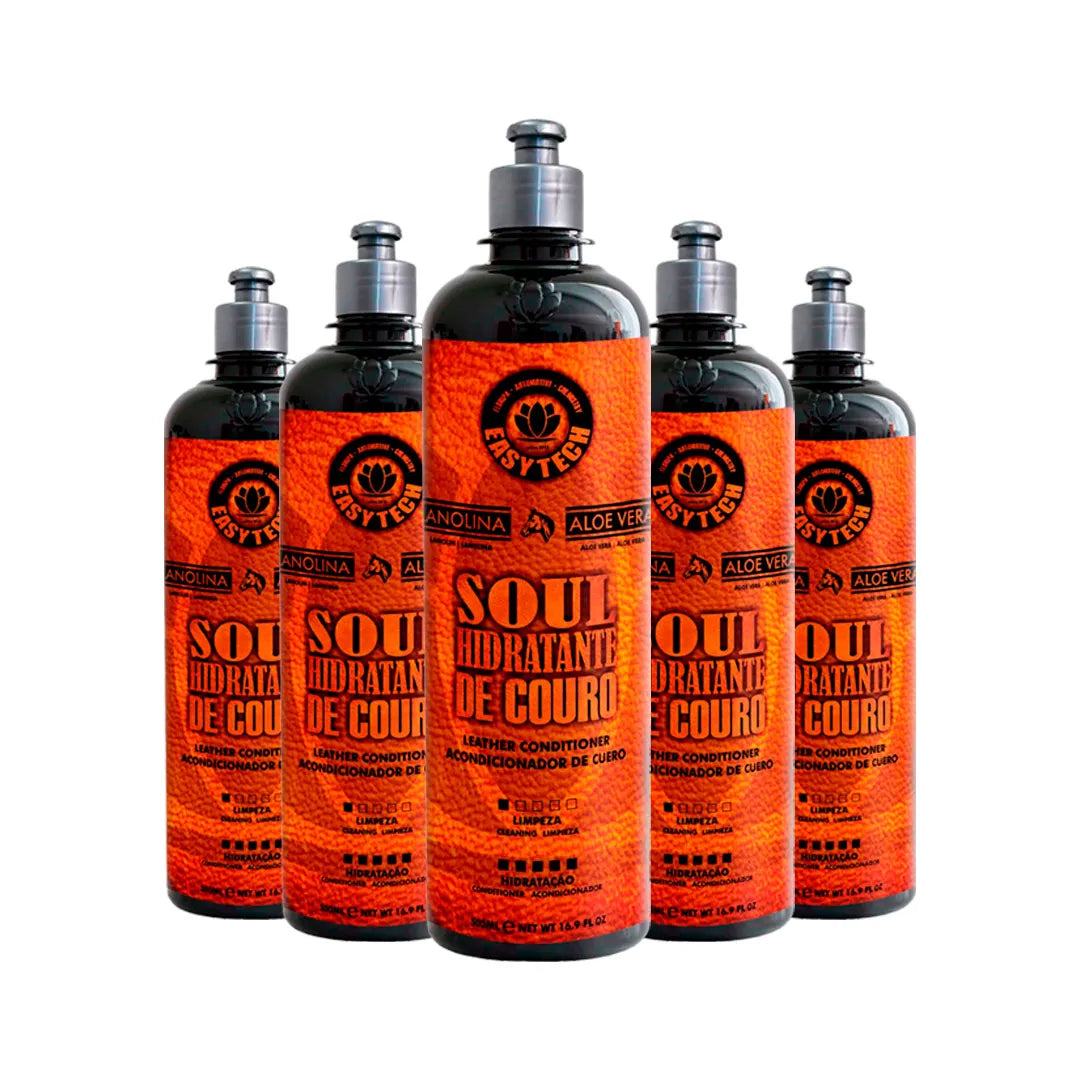 Kit 5 Hidratantes de Couro EasyTech Soul com 500ml