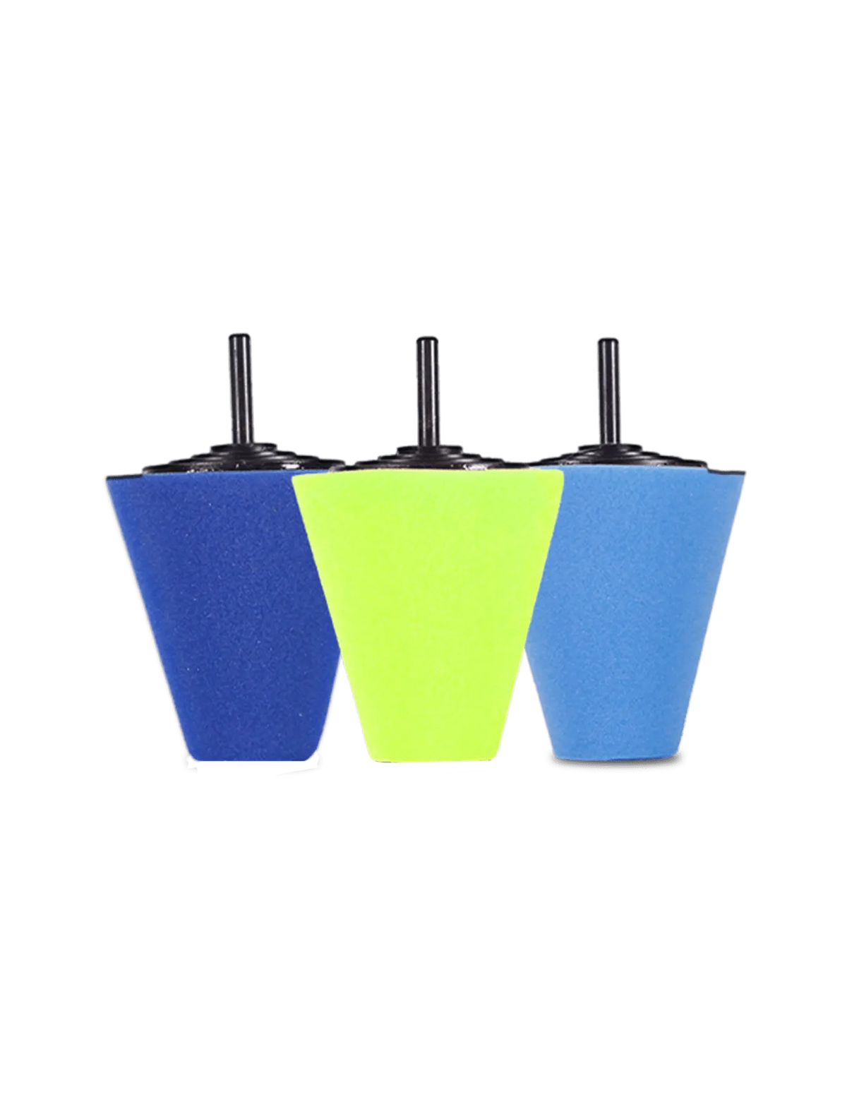 KIT COM 3 PEÇAS - BOINA DE POLIMENTO EM CONE
