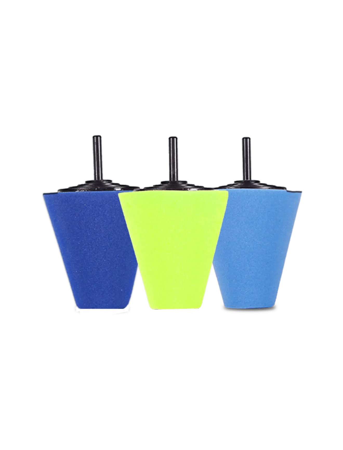 KIT COM 3 PEÇAS - BOINA DE POLIMENTO EM CONE
