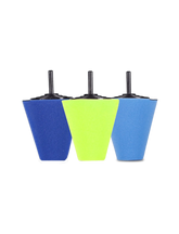 KIT COM 3 PEÇAS - BOINA DE POLIMENTO EM CONE