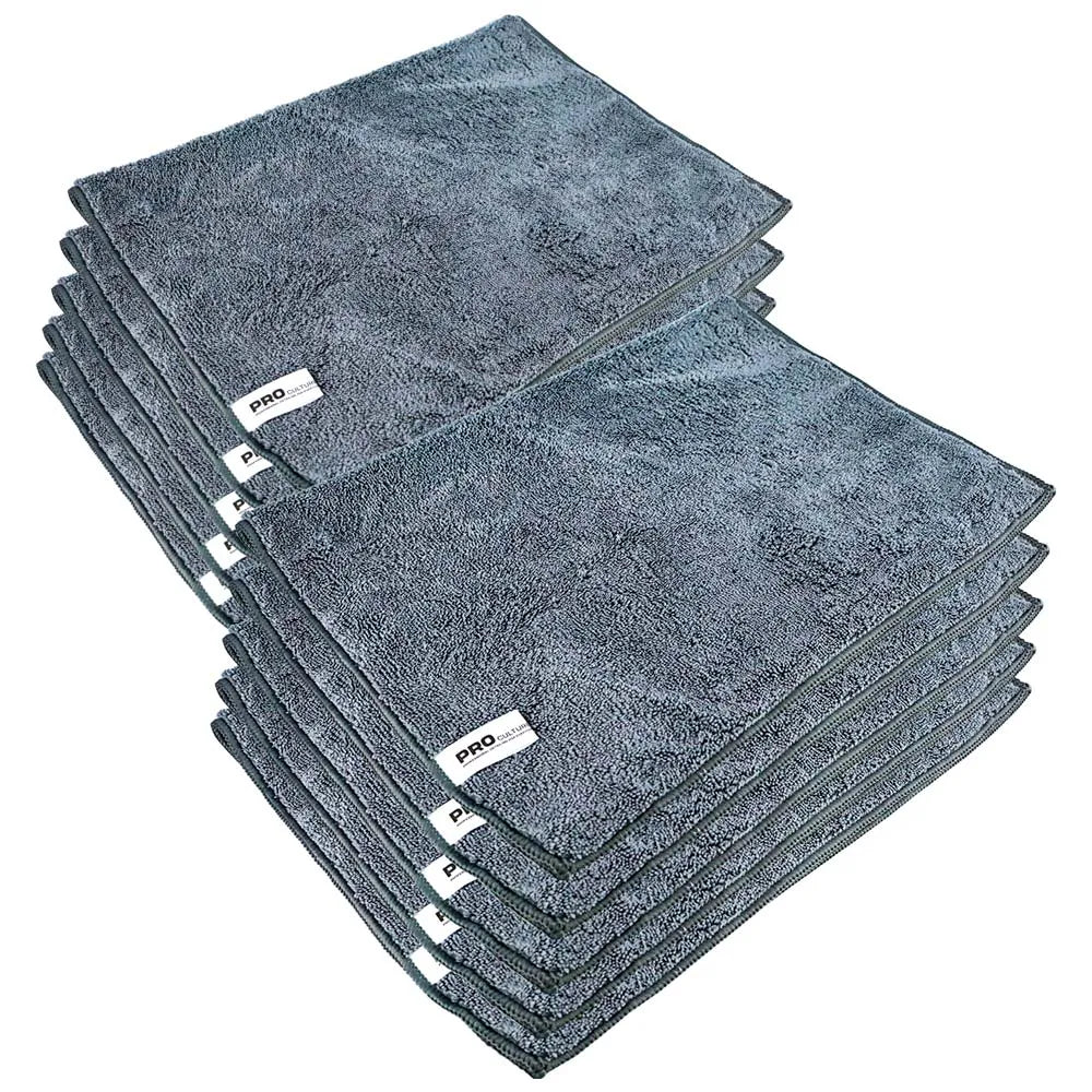 Kit Flanela de Microfibra Cinza PRO Culture Premium 400GSM - 40x60cm